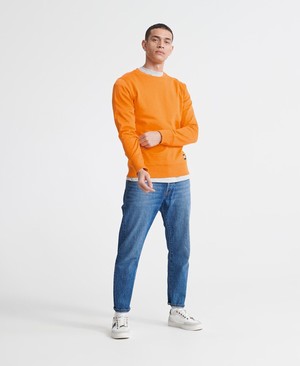 Superdry City Neon Crew Loopback Férfi Pulóver Arany | XGOQL6248